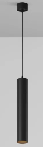 Okazja Pojedyncza czarna lampa wisząca walec 5,2cm x 30cm Maytoni P072PL-L12B3K-1 Focus LED 12W 3000k CRI90 40stopni