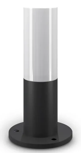 Czarny zewnętrzny cylindryczny słupek oświetleniowy Maytoni O418FL-01B Willis E27 IP54 30cm Darmowy zwrot