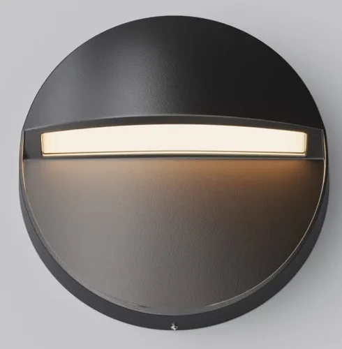 Do wyczerpania zapasów Zewnętrzna okrągła czarna lampa elewacyjna Maytoni O046SL-L3B3K Mane LED 3W 3000K IP54