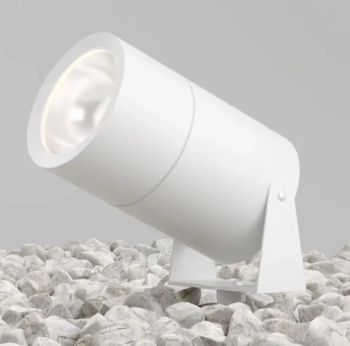 Biały zewnętrzny reflektor wbijany w ziemię Maytoni O050FL-L15W3K Bren LED 15W 3000K IP65 Nowy