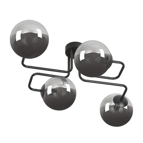 Oferta Lampa sufitowa ramiona zawinięte cztery klosze kule Emibig 832/4 Czarny Brendi 4 Bl Grafit 4xE14