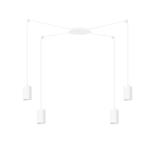 Lamp wisząca typu spider biała cztery tubki na długich przewodach Emibig 525/4 Biały Traker 4 Wh/White 4xGU10 Oferta