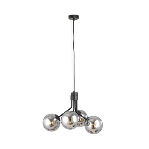 Zamów dziś Czarna lampa wisząca z grafitowymi kloszami kulami Emibig 1140/4 Nova 4xE14 46cm x 100cm