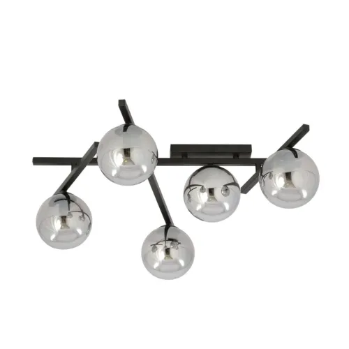 Oferta Lampa sufitowa czarne ramiona z grafitowymi szklanymi kulami Emibig 1104/5 Smart 5xE14