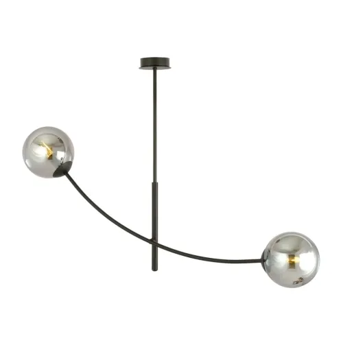 Darmowy zwrot Lampa sufitowa linearna nowoczesna dwie kule połysk Emibig 1100/2 Czarny Hunter 2 Black/Grafit 2xE14
