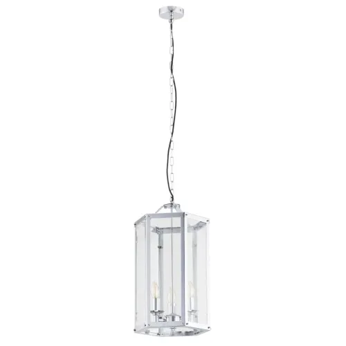 Tani Lampa wisząca szklana Argon 1252 Bodrum 3xE27 30cm chrom
