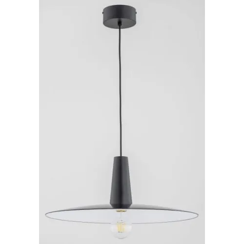 Wyjątkowa oferta Czarna lampa wisząca kapelusz metalowy nowoczesny pojedynczy zwis Tores Alfa 60882 E27 89cm x 54cm