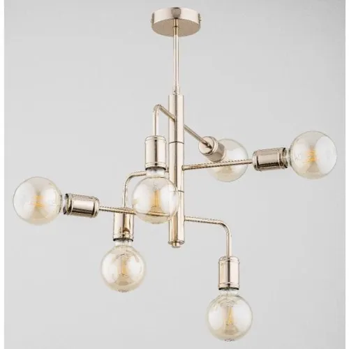 Industrialna techniczna złota lampa sufitowa bez kloszy Vectus Alfa 63035 6xE27 57cm x 38cm Bezpieczne zakupy