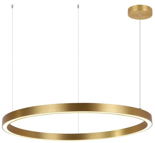 Złota lampa wisząca obręcz 80cm na trzech linkach Light Prestige LP-033/1P L GD Midway LED 40W 3000K Nie przegap