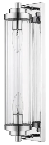 Super okazja Chromowany kinkiet z szklanym kloszem walcem Light Prestige LP-2960/1W CH Lorenzo 2xE14