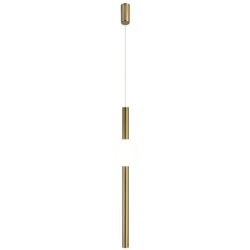 Lampa wisząca smukły mosiężny walec z mleczną kulą Step Into Design ST-1689S O-Line LED 5W 3000K Sprawdź teraz