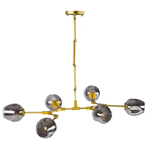 Wybór klientów Złota lampa wisząca z dymnymi kloszami Step Into Design ST-1232-6 gold Modern Orchid-6 6xE27