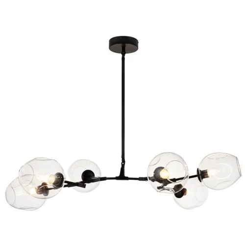 Czarna lampa wisząca z transparentnymi kloszami Step Into Design ST-1232-6 black transparent Modern Orchid-6 6xE27 Rabat