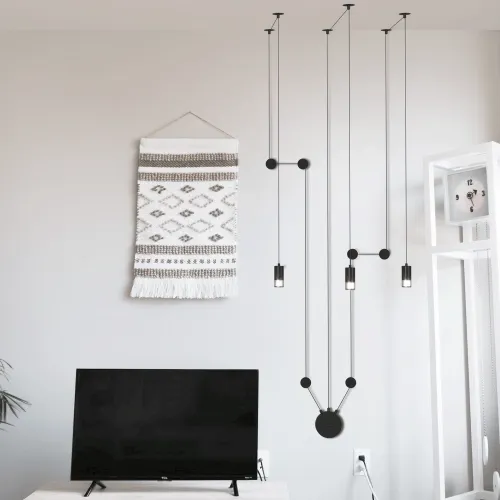 Lampa ścienna kinkiet podwieszany na ścianie i suficie Step Into Design XT012-3W Linea-3 Wall 3xG9 czarny Najlepsza cena