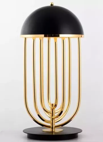 Złoto czarna designerska lampa stołowa Step Into Design ST-1602 black Dolce Vita G9 61cm x 30cm Promocja