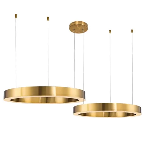 Sprawdź teraz Lampa wisząca dwie grube mosiężne obręcze Step Into Design ST-8848-40+60 brass Circle 40+60 LED 53W 3000K