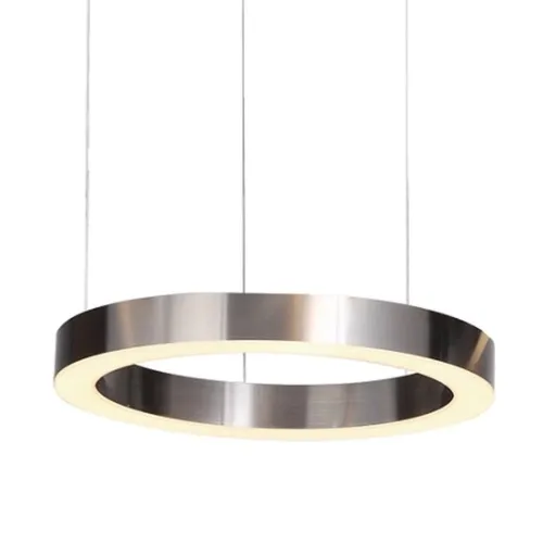 Bezpieczne zakupy Lampa wisząca gruba niklowa obręcz na trzech linkach Step Into Design ST-8848-40 nickel Circle 40 LED 21W 3000K 40cm x 209cm