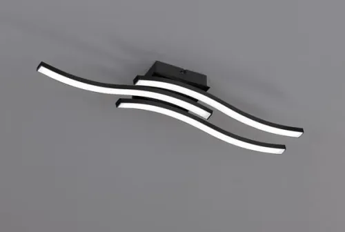 Nowy Lampa sufitowa plafon nowoczesna minimalistyczna fala trzy paski czarna RL R62473132 Route LED 3x5W 3000K 56cm