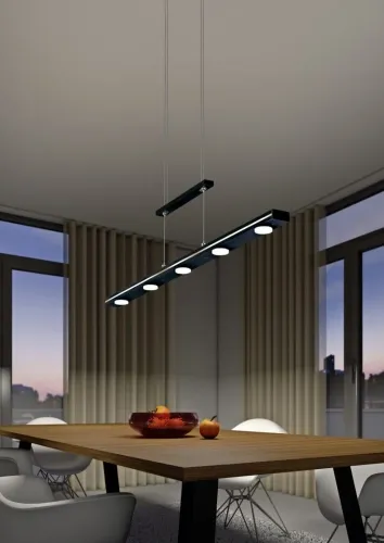 Bestseller Lampa Wisząca Trio 379190732 Lacal LED 7x3W 3000K ściemniacz czarna