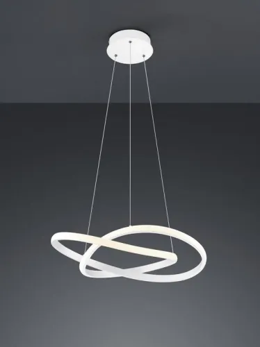 Dostępne od ręki Lampa wisząca nowoczesna zawijana serpentyna biała RL R32051131 Course LED 27W 4000K 60cm