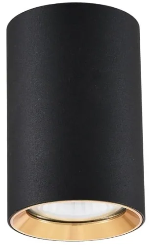 Lampa sufitowa tuba wąska czarno złota Light Prestige LP-232/1D - 90 BK/GD Manacor GU10 9cm Najlepsza cena