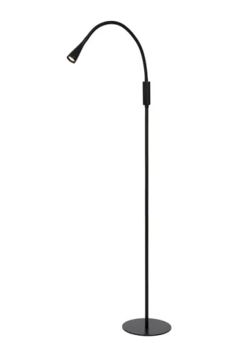 Czarna lampa podłogowa z giętkim ramieniem Lucide 18756/03/30 Zozy LED 4W 3000K 120stopni 145cm Cena promocyjna