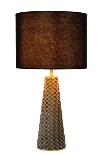 Czarna lampa stołowa z podstawą stożkiem i czarnym abażurem Lucide 10501/81/30 Extravaganza E27 47cm Zniżka