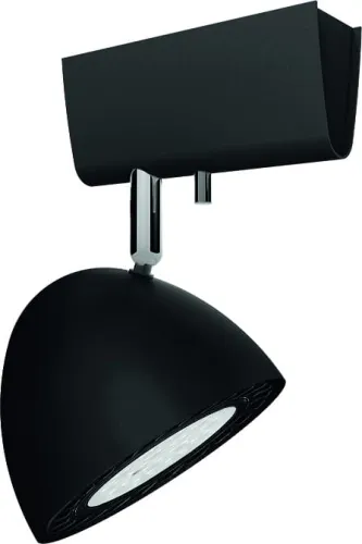 Hit sprzedaży Czarna lampa punktowa spot z dużym reflektorem Nowodvorski 8838 Vespa I ES111