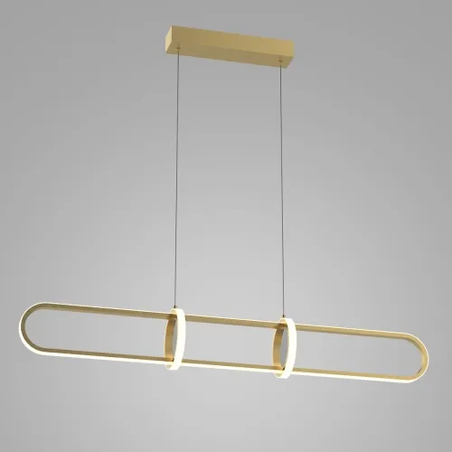 Bezpieczna płatność Podłużna złota obła lampa wisząca Italux PND-29772750-1A-GD Cerrila LED 31,2W 1300LM 3000K 90cm x 120cm