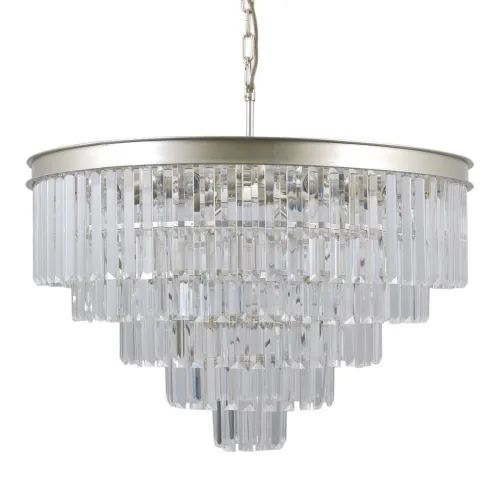 Piętrowy żyrandol z kryształkami na złotej obręczy Italux PND-44372-11-CHMP-GLD Verdes 11xE14 67cm x 100cm Ograniczona ilość