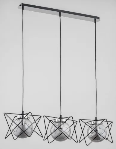 Nie przegap Lampa Wisząca Szklane Klosze w Druciakach Na Listwie Alfa 62098 Sagito 3xE14 85cm x 90cm chrom