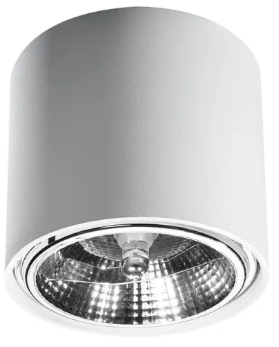Lampa sufitowa biała punktowa walec spot Sollux Lighting SL.0695 Tiube ES111 12x11cm Wyprzedaż