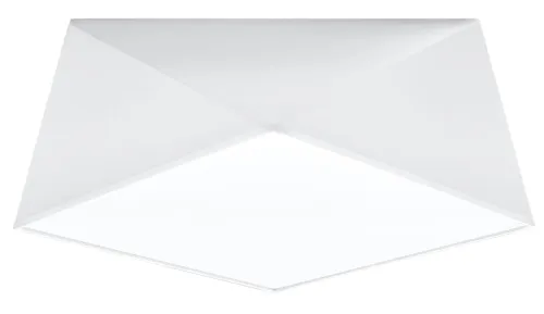 Tani Bialy foremny plafon z tworzywa sztucznego Sollux Lighting SL.0689 Hexa 2xE27 35cm x 15cm