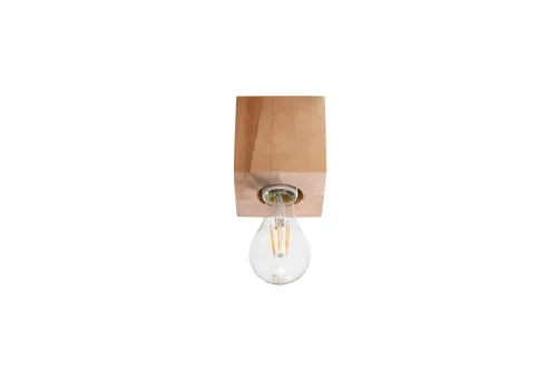 Drewniana lampa sufitowa sześcian Sollux Lighting SL.0675 Ariz E27 Hit cenowy