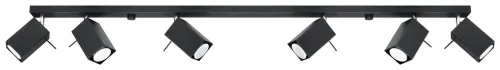 Dodaj do koszyka Czarna listwa z regulowanymi sześciennymi reflektorami Sollux Lighting SL.0460 Merida 6xGU10 118cm
