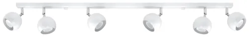 Lampa sufitowa biała listwa z kulistymi reflektorami Sollux Lighting SL.0442 Oculare 6xGU10 118cm Wysoka jakość