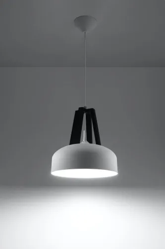 Casco Biała/Czarne Drewno Wisząca Sollux Lighting SL.0387 Popularny