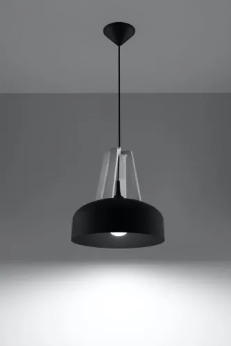 Dodaj do koszyka Casco Czarna/Drewno Bielone Wisząca Sollux Lighting SL.0389
