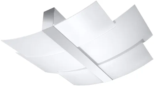 Wyprzedaż Chromowany plafon z trzema szklanymi płatami Sollux Lighting SL.0351 Celia 3xE27 61cm