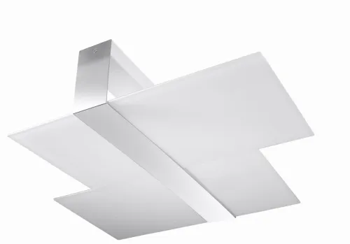 Tylko dziś Chromowana lampa sufitowa z dwoma płatami szkła Sollux Lighting SL.0188 Massimo 2xE27 65cm