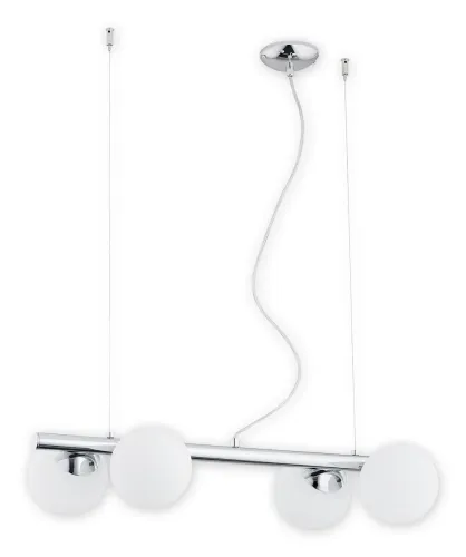 Ekspresowa dostawa Lampa wisząca chromowana listwa z kloszami kulami Lemir O2914 W4 CH Osso 4xE14