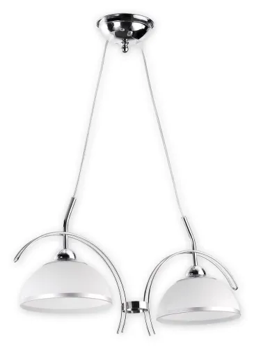 Lampa wisząca z dwoma kopułowymi kloszami i chromowanymi dodatkami Lemir O1482 CH Flex 2xE27 Bezpieczne zakupy