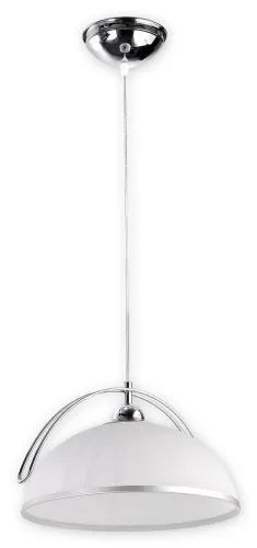Wyprzedaż Kopułowa lampa wisząca z malowanym szklanym kloszem i chromowanymi dodatkami Lemir O1487 CH Flex E27 36cm