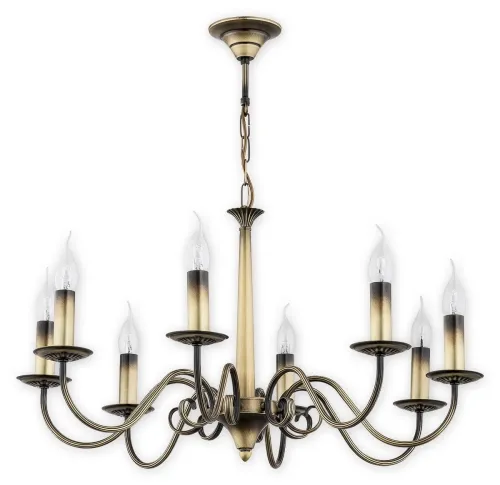 Mosiężna patynowana lampa wisząca na łańcuchu Lemir O2898 W8 PAT Asti 8xE14 74cm Ekspresowa dostawa
