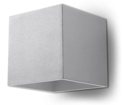 Hit cenowy Szary kinkiet kostka sześcian Sollux Lighting SL.0058 Quad G9 10x10x12cm