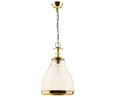 Wysoka jakość Lampa mosiężna wisząca z szklanym kloszem Jupiter 1570 Isla IS 1 B/M E27 29cm kolor klosza do wyboru