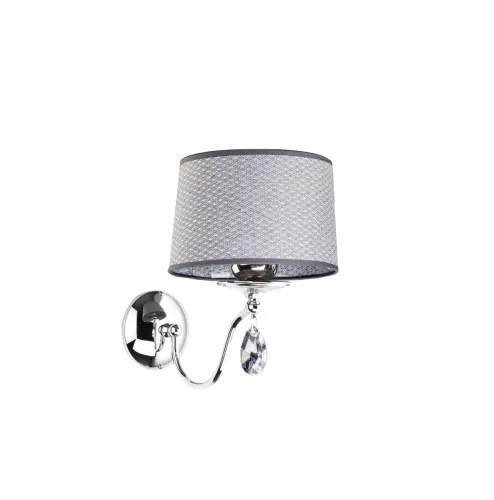 Wybór klientów Lampa ścienna Kinkiet z kryształem Jupiter 1607 Egida EG K CH E27 29cm x 30cm chrom