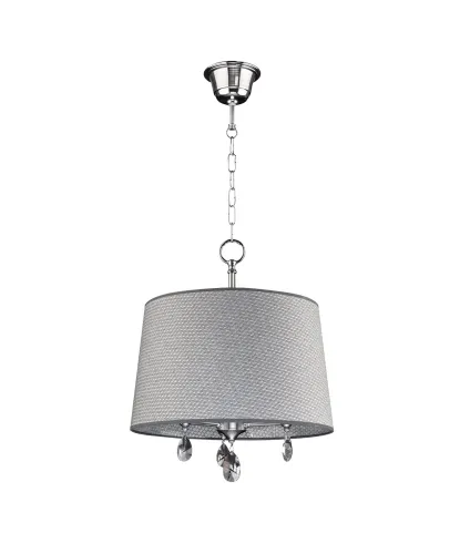 Taniej Lampa Wisząca Żyrandol Jupiter 1602 Egida EG 1 CH 3xE27 40cm x 70cm chrom kryształ