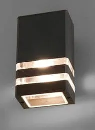 Czarna zewnętrzna prostokątna lampa ścienna elewacyjna Nowodvorski 4423 Rio E27 IP54 Oferta limitowana
