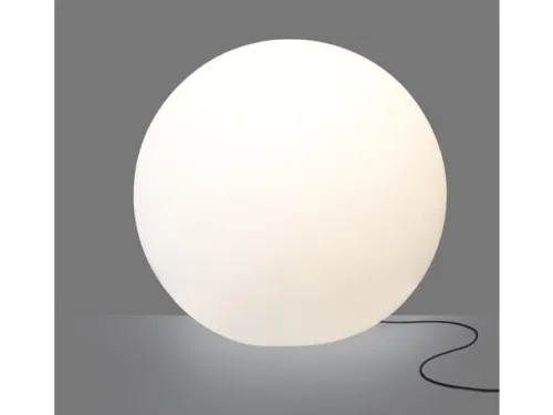 Niska cena Zewnętrzna okrągła lampa stojąca biała świecąca kula do ogrodu Nowodvorski 9714 Cumulus XL E27 IP44 80cm